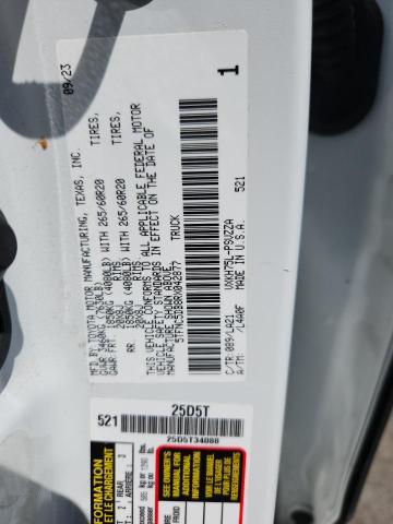 5TFNC5DB8RX042877 - 2024 TOYOTA TUNDRA CREWMAX PLATINUM თეთრი ფოტო 12