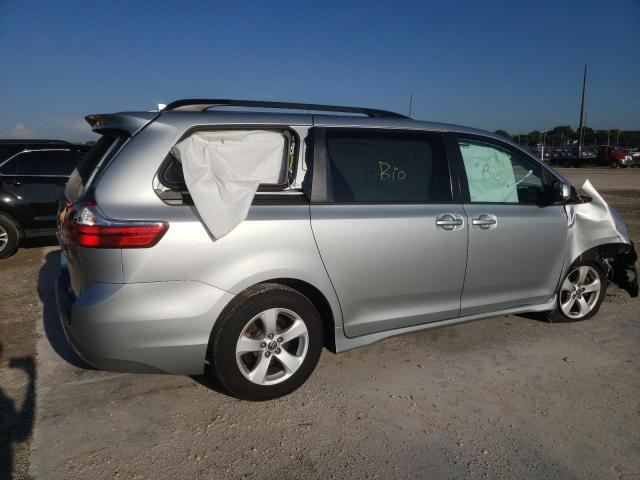 5TDKZ3DC4LS062121 - 2020 TOYOTA SIENNA LE SILVER photo 3