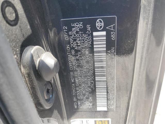 JTKJF5C79D3052314 - 2013 TOYOTA SCION TC 黑色 照片 12