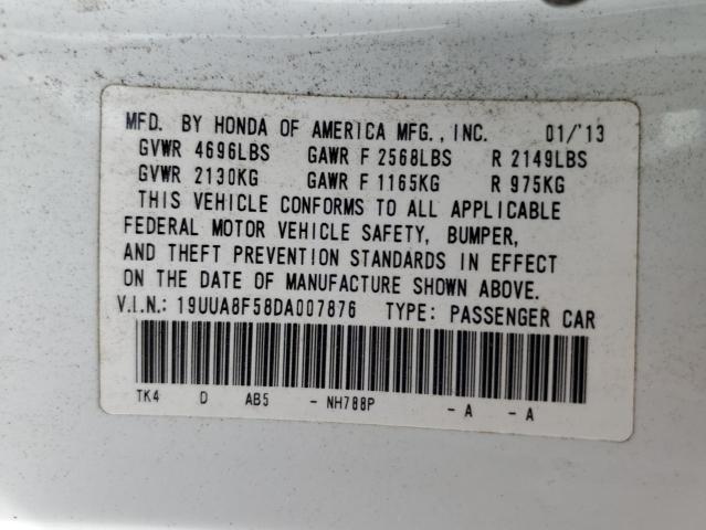 19UUA8F58DA007876 - 2013 ACURA TL TECH 白色 照片 13