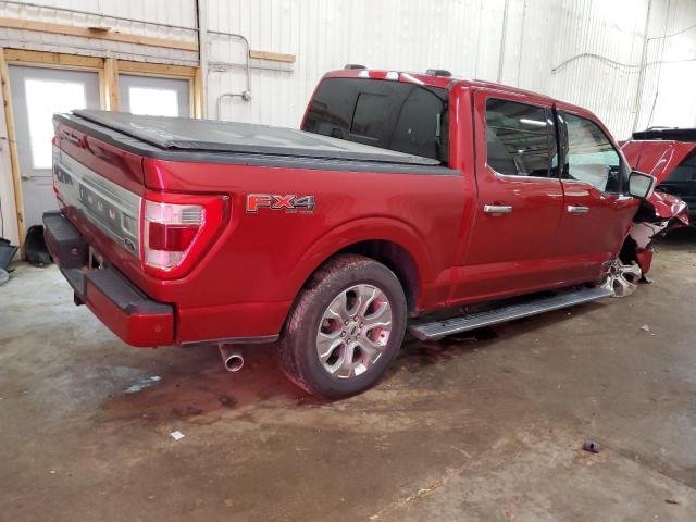 1FTFW1ED7PFC59666 - 2023 FORD F150 SUPERCREW BURGUNDY photo 3