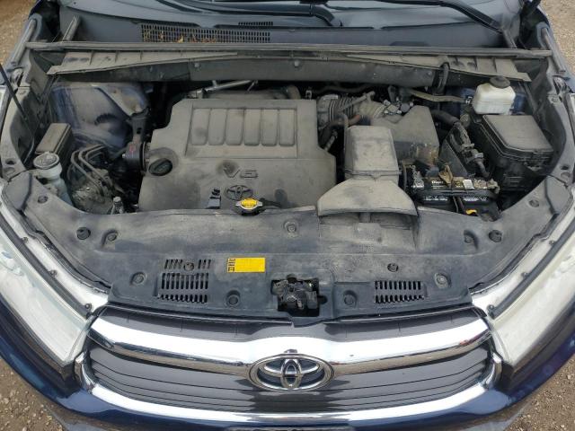 5TDJKRFH2ES023543 - 2014 TOYOTA HIGHLANDER XLE BLUE photo 11