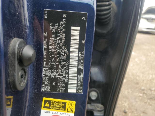 5TDJKRFH2ES023543 - 2014 TOYOTA HIGHLANDER XLE BLUE photo 12