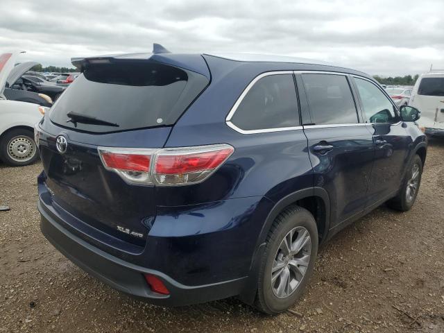 5TDJKRFH2ES023543 - 2014 TOYOTA HIGHLANDER XLE BLUE photo 3
