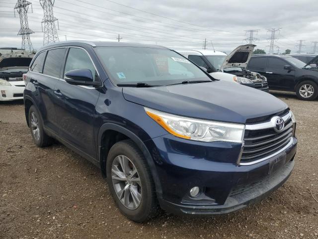 5TDJKRFH2ES023543 - 2014 TOYOTA HIGHLANDER XLE BLUE photo 4