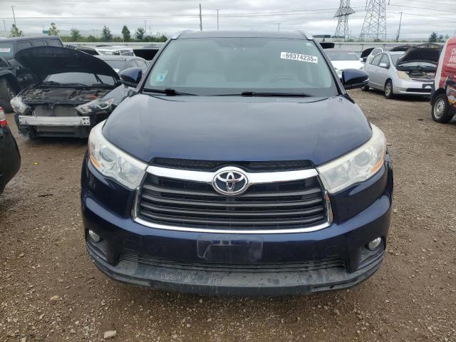 5TDJKRFH2ES023543 - 2014 TOYOTA HIGHLANDER XLE BLUE photo 5