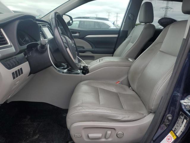 5TDJKRFH2ES023543 - 2014 TOYOTA HIGHLANDER XLE BLUE photo 7