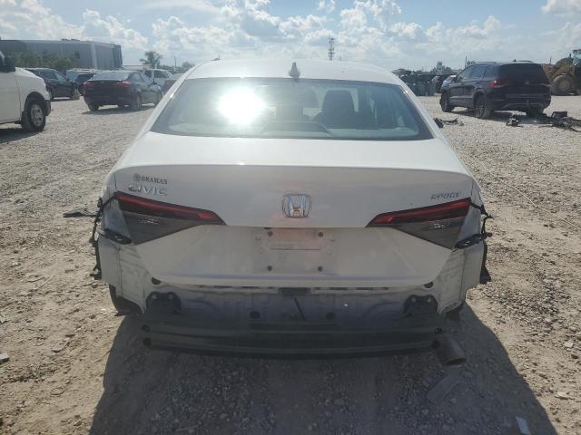 2HGFE2F53RH560583 - 2024 HONDA CIVIC SPORT WHITE photo 6