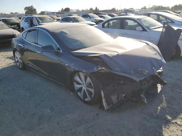 5YJSA1E24MF421667 - 2021 TESLA MODEL S Մոխրագույն լուսանկար 4