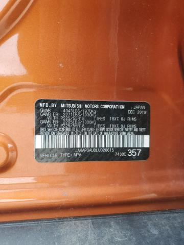 JA4AP3AU0LU020615 - 2020 MITSUBISHI OUTLANDER SPORT ES 橙色 照片 12