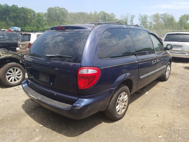 1D4GP24R05B323624 - 2005 DODGE GR CARAVAN SE BLUE photo 4