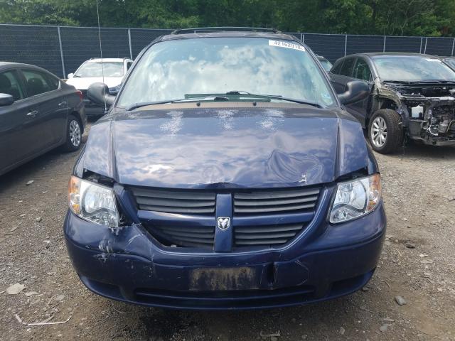 1D4GP24R05B323624 - 2005 DODGE GR CARAVAN SE BLUE photo 9