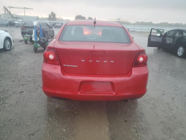 1C3CDZCB0CN166064 - 2012 DODGE AVENGER SXT RED photo 6