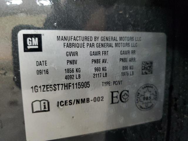 1G1ZE5ST7HF115905 - 2017 CHEVROLET MALIBU LT CHARCOAL photo 13