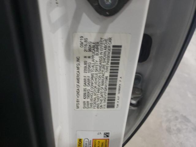 1HGCV1F52KA171046 - 2019 HONDA ACCORD EXL WHITE photo 12