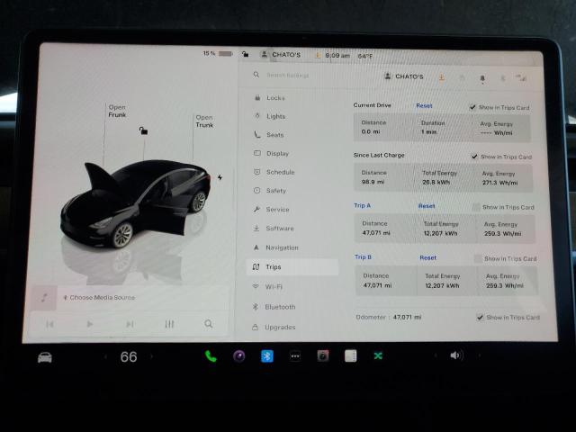 5YJ3E1EB2PF620133 - 2023 TESLA MODEL 3 أسود صورة 9