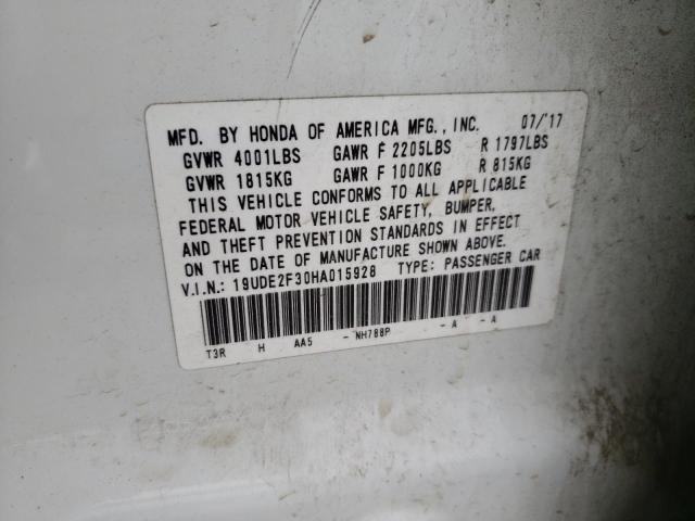 19UDE2F30HA015928 - 2017 ACURA ILX BASE WATCH PLUS WHITE photo 13