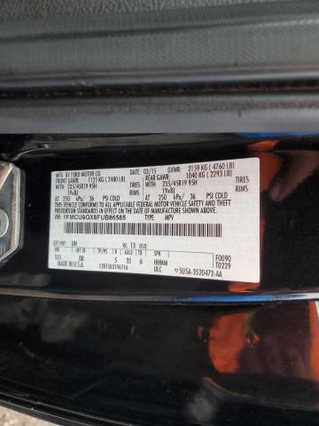 1FMCU9GX8FUB86585 - 2015 FORD ESCAPE SE შავი ფოტო 13