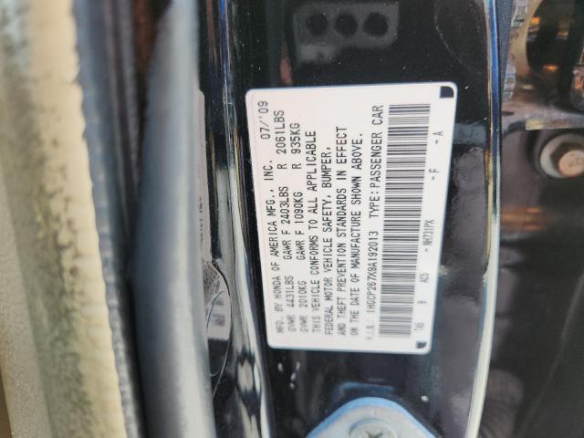 1HGCP267X9A192013 - 2009 HONDA ACCORD EX შავი ფოტო 12