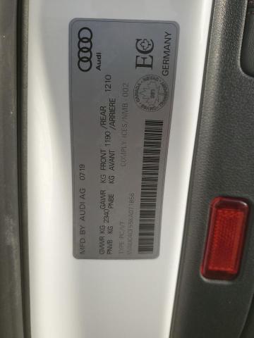 WAUC4CF55KA071856 - 2019 AUDI S5 PRESTIGE 白色 照片 12