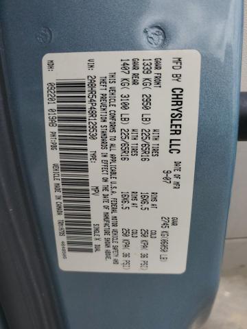 2A8HR54P48R129530 - 2008 CHRYSLER TOWN & COU TOURING BLUE photo 13