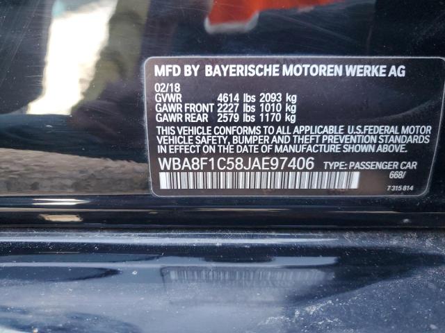WBA8F1C58JAE97406 - 2018 BMW 328 D XDRIVE BLACK photo 13