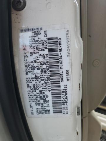 4T1BF28B72U256734 - 2002 TOYOTA AVALON XL თეთრი ფოტო 12