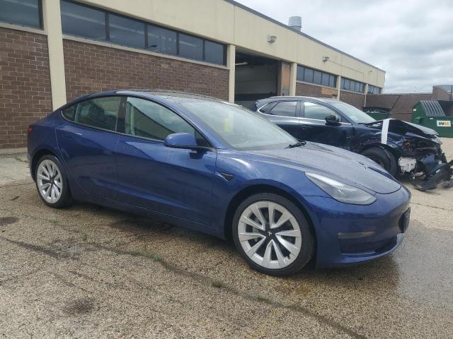 5YJ3E1EB7NF305213 - 2022 TESLA MODEL 3 ლურჯი ფოტო 4