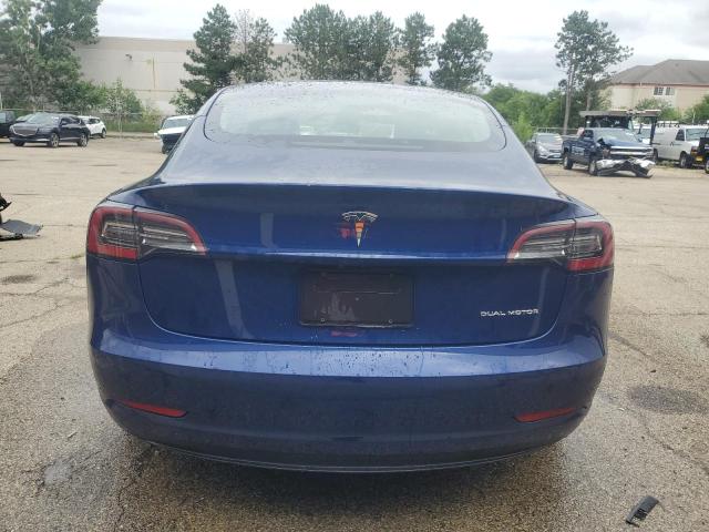 5YJ3E1EB7NF305213 - 2022 TESLA MODEL 3 ლურჯი ფოტო 6