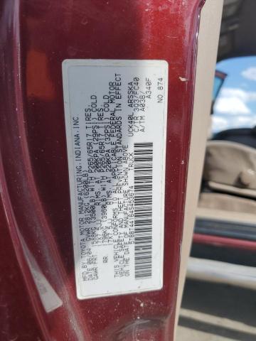 5TBBT44164S453674 - 2004 TOYOTA TUNDRA ACCESS CAB SR5 RED photo 12