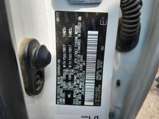 JTEBU5JR9J5501458 - 2018 TOYOTA 4RUNNER SR5/SR5 PREMIUM თეთრი ფოტო 13