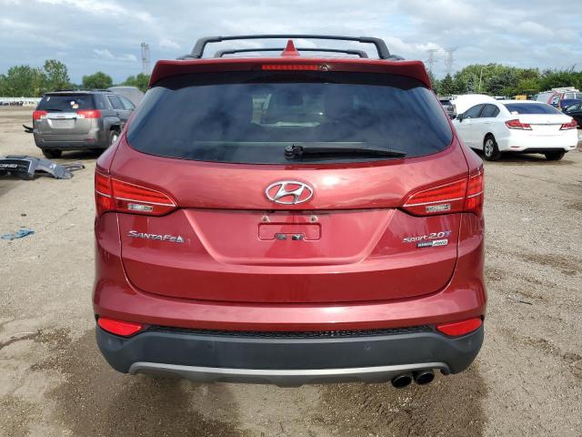 5XYZWDLA6GG305511 - 2016 HYUNDAI SANTA FE S RED photo 6