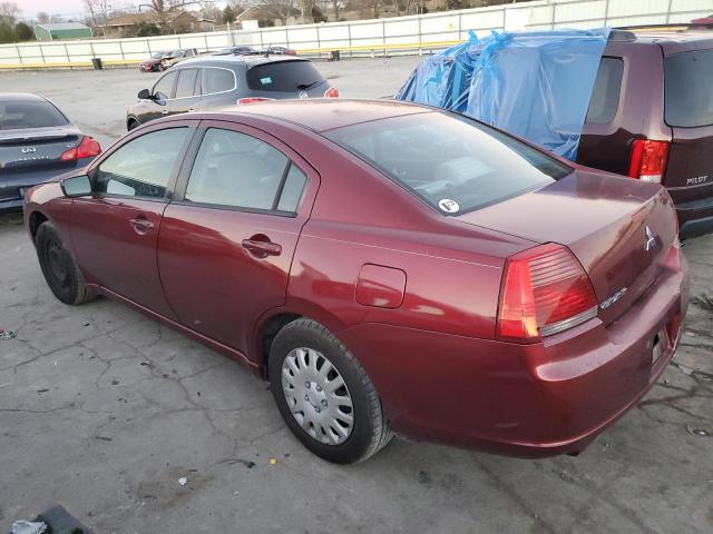 4A3AB36F97E080680 - 2007 MITSUBISHI GALANT ES MAROON photo 2