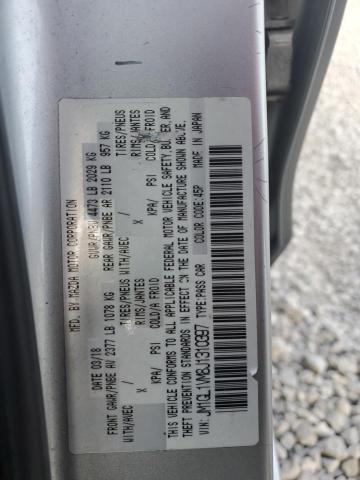 JM1GL1VM8J1310397 - 2018 MAZDA 6 TOURING فضي صورة 12