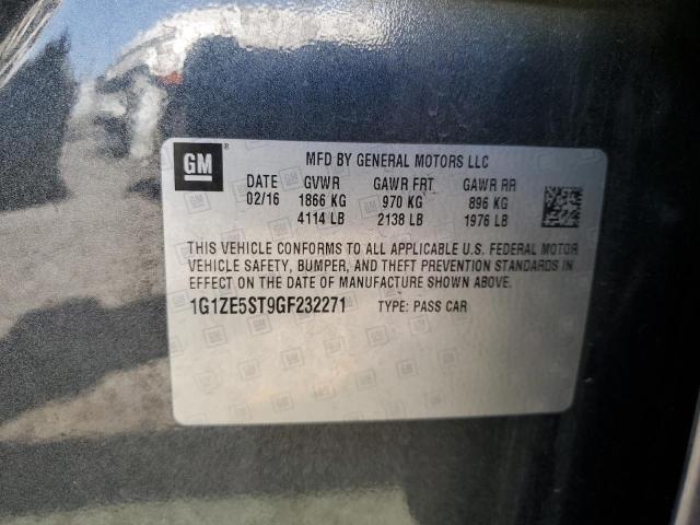 1G1ZE5ST9GF232271 - 2016 CHEVROLET MALIBU LT GRAY photo 12