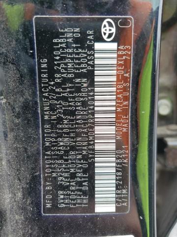 5YFB4MDE7RP140141 - 2024 TOYOTA COROLLA LE 黑色 照片 12