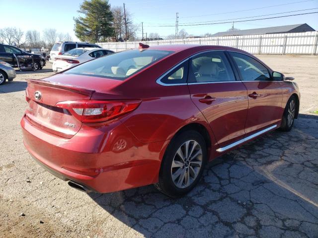 5NPE34AF4HH503911 - 2017 HYUNDAI SONATA SPORT RED photo 3