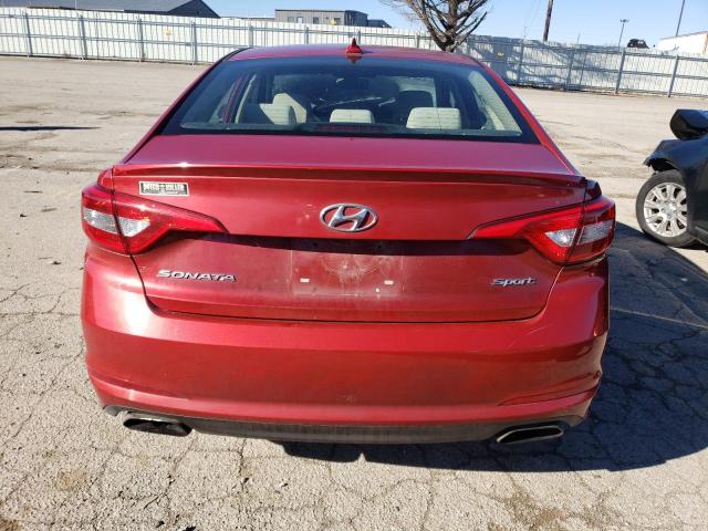 5NPE34AF4HH503911 - 2017 HYUNDAI SONATA SPORT RED photo 6