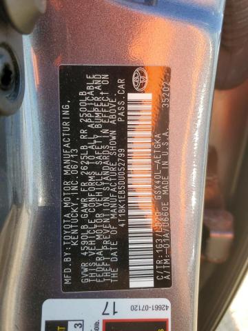 4T1BK1EB5DU052799 - 2013 TOYOTA AVALON BASE Grafit fotoğraf 12