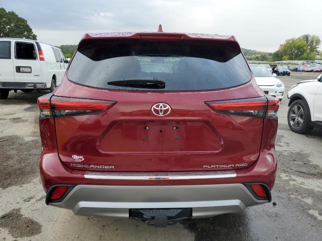 5TDFZRBH2LS002485 - 2020 TOYOTA HIGHLANDER PLATINUM BURGUNDY photo 6