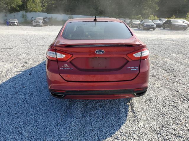 3FA6P0D94GR283047 - 2016 FORD FUSION TITANIUM RED photo 6