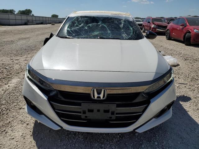 1HGCV2F3XMA011245 - 2021 HONDA ACCORD SPORT WHITE photo 5