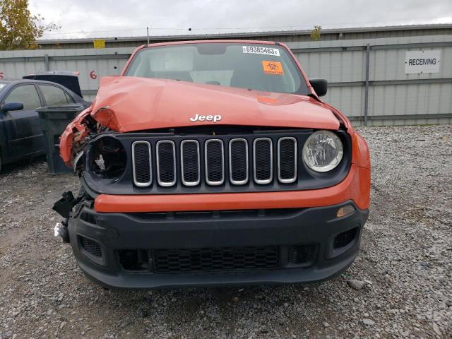 ZACCJBAB9JPJ44824 - 2018 JEEP RENEGADE SPORT ORANGE photo 5