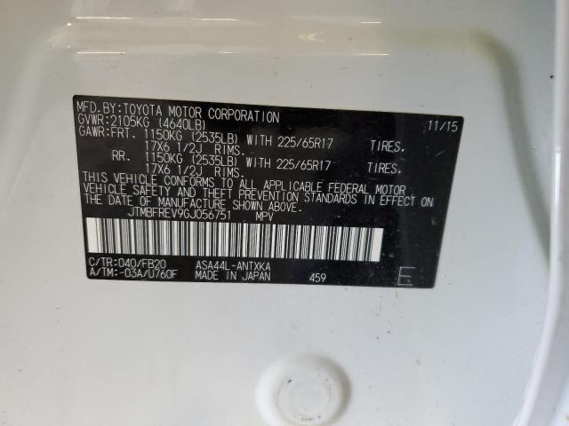 JTMBFREV9GJ056751 - 2016 TOYOTA RAV4 LE 白色 照片 13