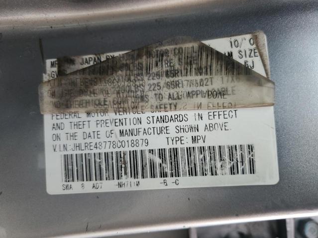 JHLRE48778C018879 - 2008 HONDA CR-V EXL SILVER photo 14