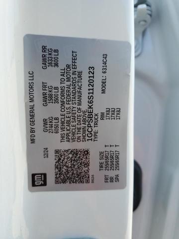 1GCPSBEK6S1120123 - 2025 CHEVROLET COLORADO WHITE photo 12