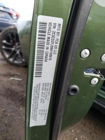2C3CDZFJ9NH108615 - 2022 DODGE CHALLENGER R/T SCAT PACK GREEN photo 13