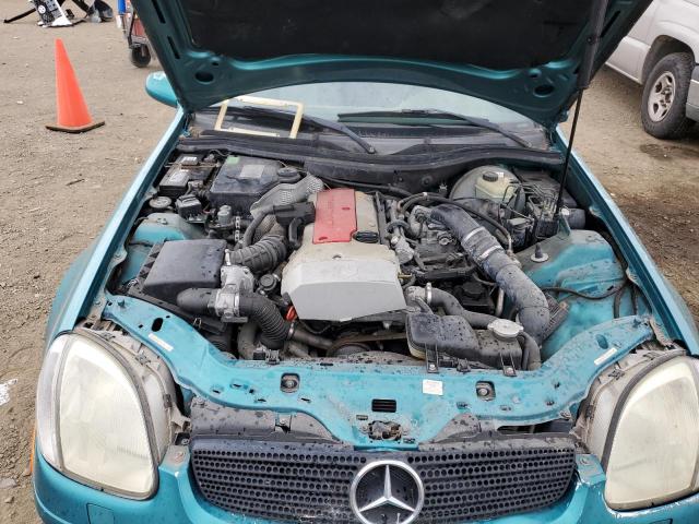 WDBKK47F3WF062873 - 1998 MERCEDES-BENZ SLK 230 KOMPRESSOR TURQUOISE photo 11