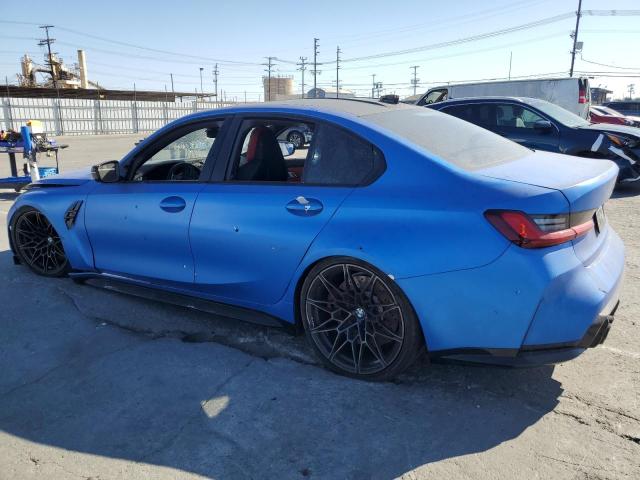 WBS43AY01NFM64608 - 2022 BMW M3 COMPETITION BLUE photo 2