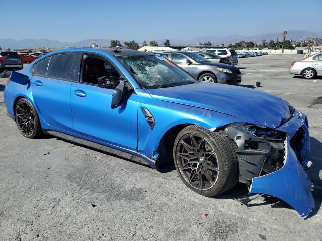 WBS43AY01NFM64608 - 2022 BMW M3 COMPETITION BLUE photo 4